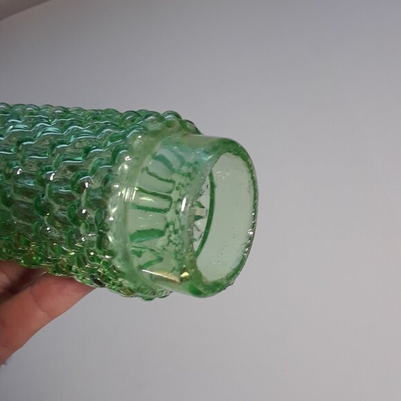 Vintage Art Deco Wall Lamp bullet torpedo glass shade sconce 1930's GREEN - RARE - Picture 5 of 15